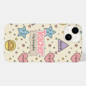 Roze Leraar Wiskunde Vormen Patroon Case-Mate iPhone Case (Achterkant (horizontaal))