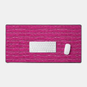 Roze leren bureau decor voor kantoor bureaumat (Keyboard & Muis)