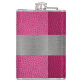 Roze leren en metalen print monogram flacon (Achterkant)