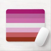 Roze Lesbische Pride-vlag Muismat (Met muis)