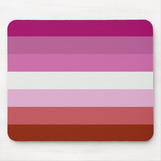 Roze Lesbische Pride-vlag Muismat (Voorkant)