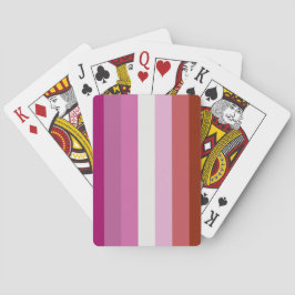 Roze lesbische Pride-vlag Pokerkaarten
