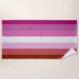 Roze Lesbische Pride-vlag Strandlaken