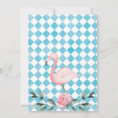 Roze Let's Flamingle Wonderland Birthday Kaart (Achterkant)