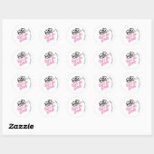 Roze Let's Go Girls Laatste Rodeo Ronde Sticker (Vel)