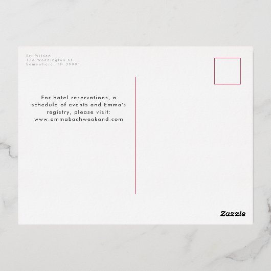 Roze Lets Go Meisjes Bachelorette Party Folie Uitnodiging Briefkaart (Achterkant)