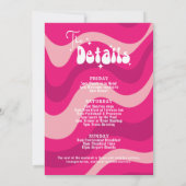 Roze Let's Go Meisjes Bachelorette Party Kaart (Achterkant)