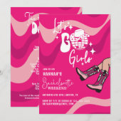 Roze Let's Go Meisjes Bachelorette Party Kaart (Voorkant / Achterkant)