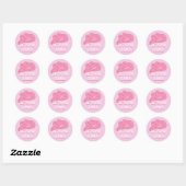 Roze Let's Go Meisjes Cowboy Pet Rodeo Ronde Sticker (Vel)