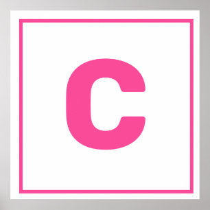 Roze letter C Poster