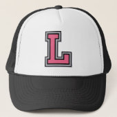 Roze letter "L" Trucker Pet (Voorkant)