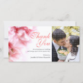 Roze letters Aangepaste foto Hartelijk dank Bedankkaart (Voorkant)