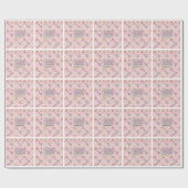 Roze Letters Leraar School Patroon Cadeaupapier (Vlak)