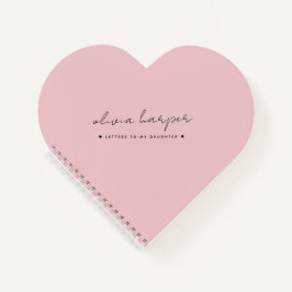 Roze letters naar mijn dochtergeheugenpennen notitieboek