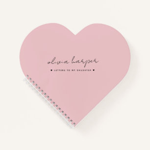 Roze letters naar mijn dochtergeheugenpennen notitieboek