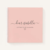 Roze letters voor mijn Daughter Keepomwille Memory Notitieboek (Voorkant)