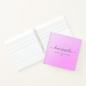 Roze letters voor mijn Daughter Keepomwille Memory Notitieboek (Binnen)