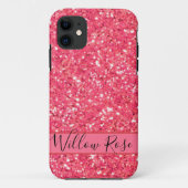 Roze leugenachtige glans, glitterpatroon, geschenk Case-Mate iPhone case (Achterkant)