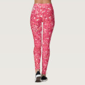 Roze leugenachtige glans, glitterpatroon, geschenk leggings (Achterkant)