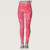Roze leugenachtige glans, glitterpatroon, geschenk leggings (Voorkant)