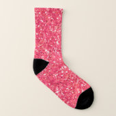 Roze leugenachtige glans, glitterpatroon, geschenk sokken (Rechts - buiten)
