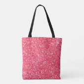 Roze leugenachtige glans, glitterpatroon, geschenk tote bag (Achterkant)