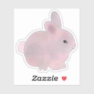Roze Leuk Konijntje Konijn Sticker