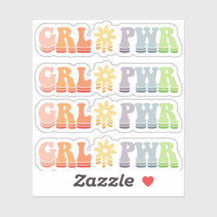 Roze Leuk Meisje Power-Cut Vinyl Stickers