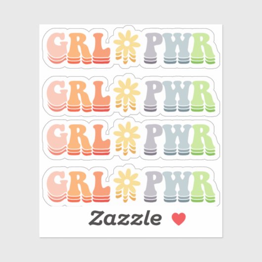 Roze Leuk Meisje Power-Cut Vinyl Stickers (Vel)