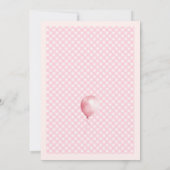 Roze Leuk Varken Boerderij Meisje 1e Verjaardagsui Kaart (Achterkant)