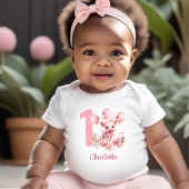 Roze Leuk Varken Meisje Boerderij 1e Verjaardag Ba