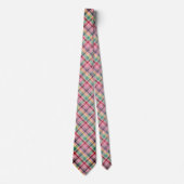 Roze Leuke Abstracte Print stropdas (Voorkant)