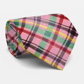 Roze Leuke Abstracte Print stropdas (Opgerold)
