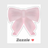 Roze Leuke Boog Sticker (Vel)