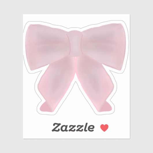 Roze Leuke Boog Sticker (Vel)
