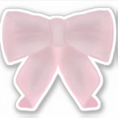 Roze Leuke Boog Sticker (Voorkant)
