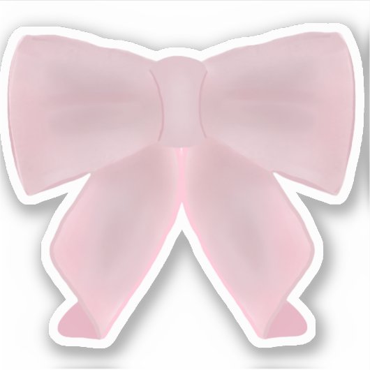 Roze Leuke Boog Sticker (Voorkant)