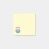 Roze leuke lezende uil post-it® notes (Voorkant)