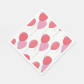 Roze leuke luchtballon. Kinder verjaardagspatroon Servet (Hoek)