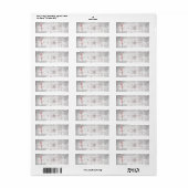 Roze Leuke Sneeuwman Adreslabel Etiket (Full Sheet)