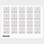 Roze Leuke Sneeuwman Kerst sticker (Vel)