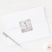 Roze Leuke Sneeuwman Kerst sticker (Envelop)