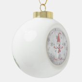 Roze Leuke Sneeuwman Vakantie Ornament (Links)
