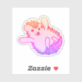 Roze Leuke Woodland Dier Gelukkige Hedgehog Sticker (Vel)