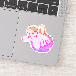 Roze Leuke Woodland Dier Gelukkige Hedgehog Sticker
