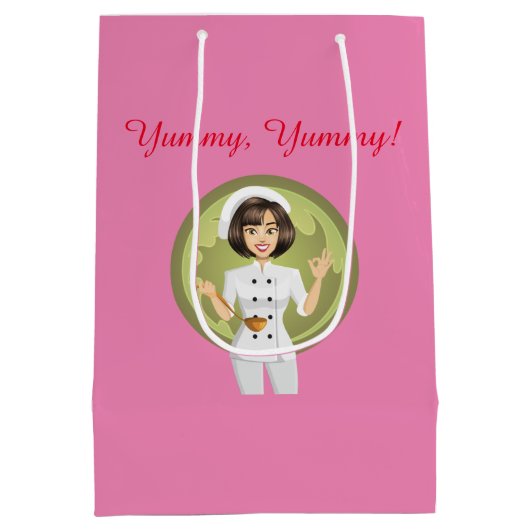 Roze leunch tas medium cadeauzakje (Achterkant)