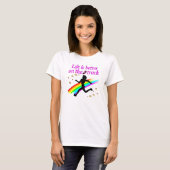 ROZE LEVEN IS BETER OP DE BAAN ONTWERP T-SHIRT (Voorkant volledig)