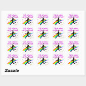 ROZE LEVEN IS BETER OP DE BAAN ONTWERP VIERKANTE STICKER (Vel)