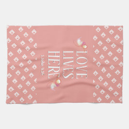 Roze | LEVENDE LEVENS HIER | Stijlvol  Theedoek