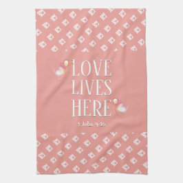 Roze | LEVENDE LEVENS HIER | Stijlvol Theedoek